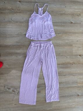 Soma Lilac Ribbed Tank Top with Adjustable Straps